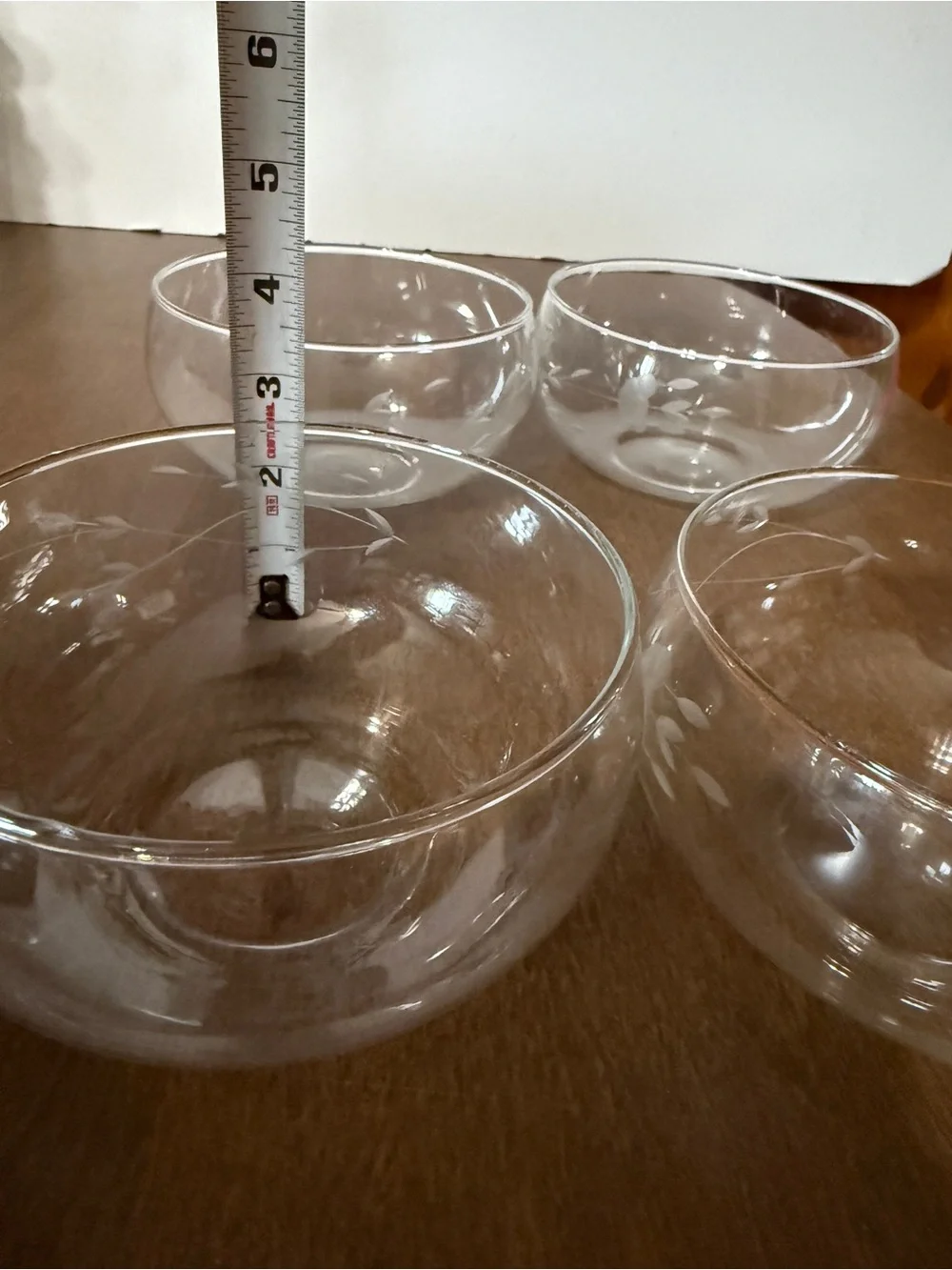 Princess House Heritage Soup Salad Cereal Bowls Set Of 4 Etched Floral Design